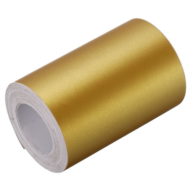 Cinta decorativa impermeable Unique Bargains 3.15'W x 16.4'L PVC Tono Dorado Mate