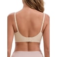 thumbnail image 3 of INSPIRE CHIC Women's Deep V-Neck Wireless Everyday Bras Adjustable Spaghetti Straps Push-Up Seamless Soft Lingerie M Light Beige, 3 of 4