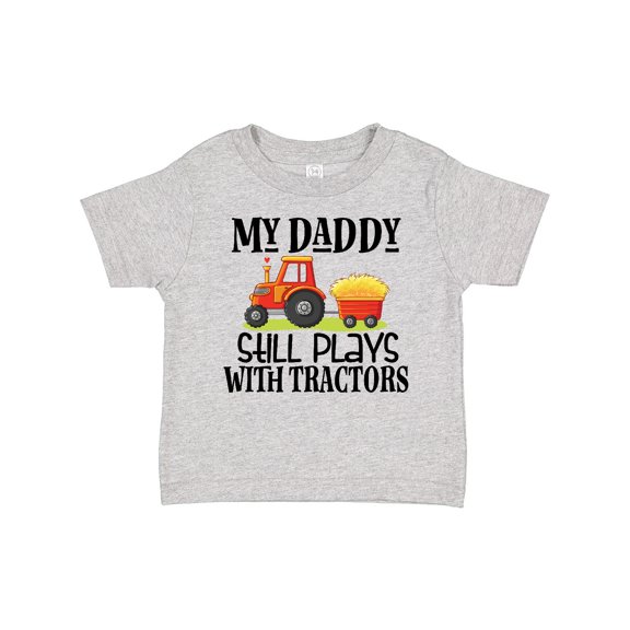 Inktastic Farming Daddy Plays with Tractors Boys or Girls Toddler T-Shirt
