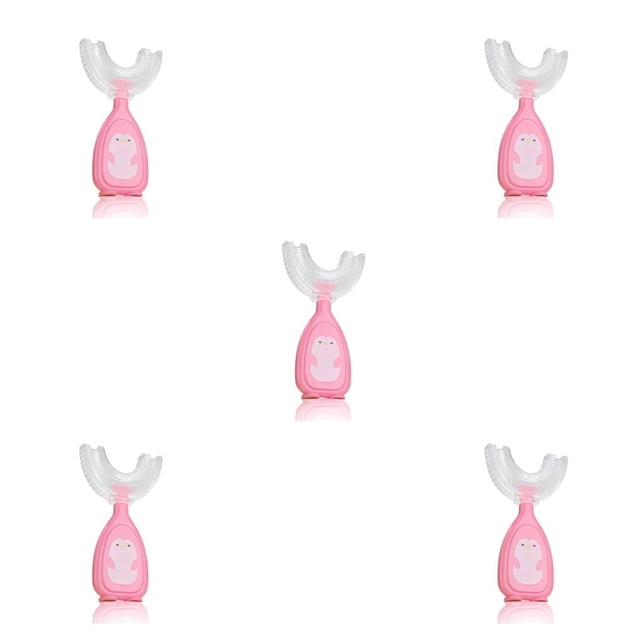 Matsuzay Silicona Handheld U-Type Baby Cepillo de Cepillo de de entrenamiento Portable Kids Toddlers Limpieza Gadgets Small, Pink Type2 NO2 Matsuzay CBP160306