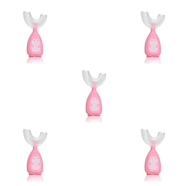 Matsuzay Silicona Handheld U-Type Baby Cepillo de Cepillo de de entrenamiento Portable Kids Toddlers Limpieza Gadgets Small, Pink Type2 NO2 Matsuzay CBP160306