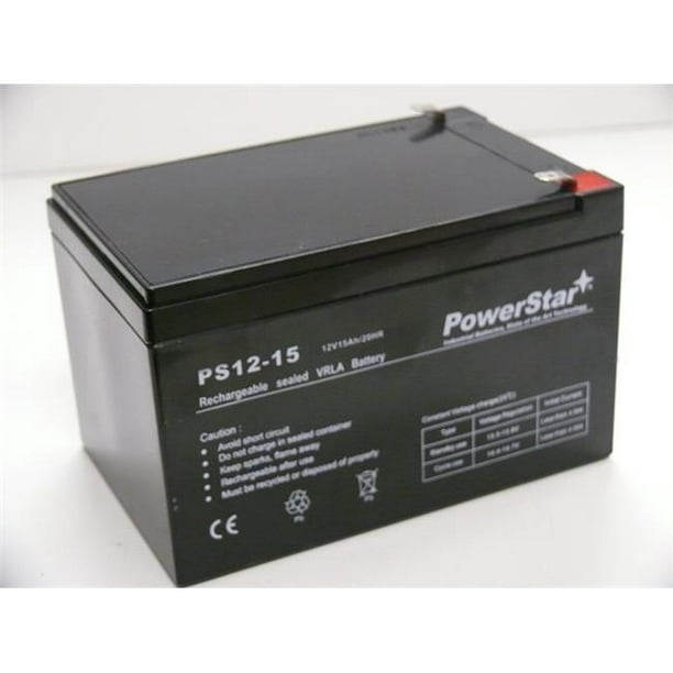 PowerStar PS12-15-24 NP12-12-250-YUASA NP12-12 Batterie Plomb-Acide Scellée 12V 15Ah