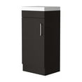 thumbnail image 3 of Homestock Southwestern Style Bathroom Vanity with Metal Handle, Sink, and Single Door Cabinet, 15.74" x 12.99" x 34.64", Black, 3 of 9