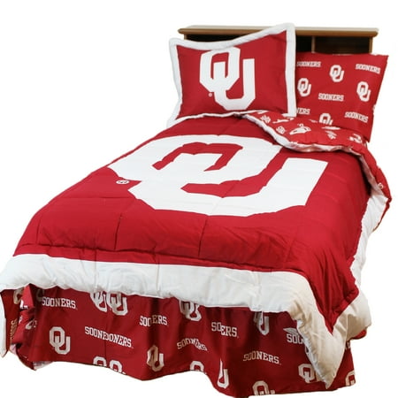 Oklahoma Sooners Full Comforter - Oklahoma Sooners 3 Pc Comforter Set, 1 Comforter, 2 Shams, King