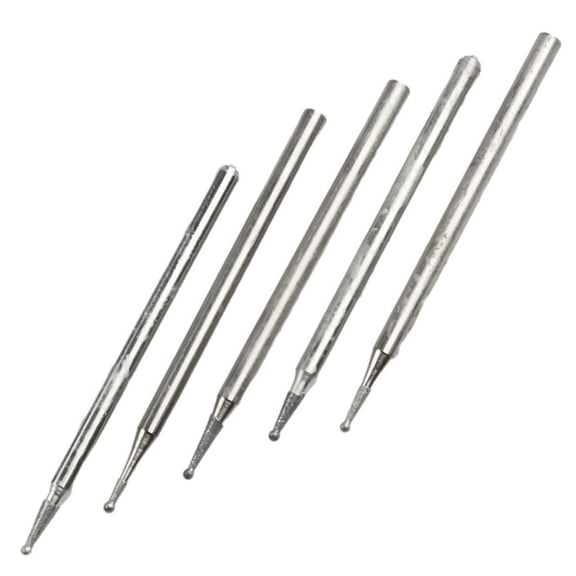 5Pcs 0.5Mm-8Mm Round Burr Drill Bit Cutting Grinding For Rotary Tool 0.8Mm