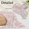 thumbnail image 3 of Farmhouse Pink Long Body Pillow Covers, Vintage Flower Leaf PlantsPlant Soft Breathable Throw Pillow Cases with Invisible Zipper, Decorative Pillowcase Pillows Protectors for Sofa Bed Couch 20"x60", 3 of 9