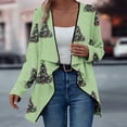 thumbnail image 7 of Antqov Womens Cardigan, Christmas Print Open Front Cardigans with Notched Lapel, Daily Trendy Relaxed Lightweight Comfy Casual Cardigan Jackets, 7 of 7