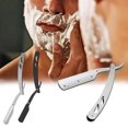 thumbnail image 4 of Silver Razor Old-fashioned Razor Manual Men Women Shaving Shaving Head Handy Tool Shaving Beard, 4 of 8
