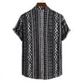 thumbnail image 2 of DAKIMOE Summer Hawaiian Shirts for Men Tropical Short Sleeve Vacation Beach Aloha Shirts Flower Button down Shirts, Black, S, 2 of 6