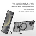 thumbnail image 4 of Magnetic Case for iPhone 16 Heavy Duty Rugged Dual-Layer Protection, [Compatible with MagSafe] Ring Holder Kickstand Shockproof Matte Scratch Armor Back Cover, Green, 4 of 8