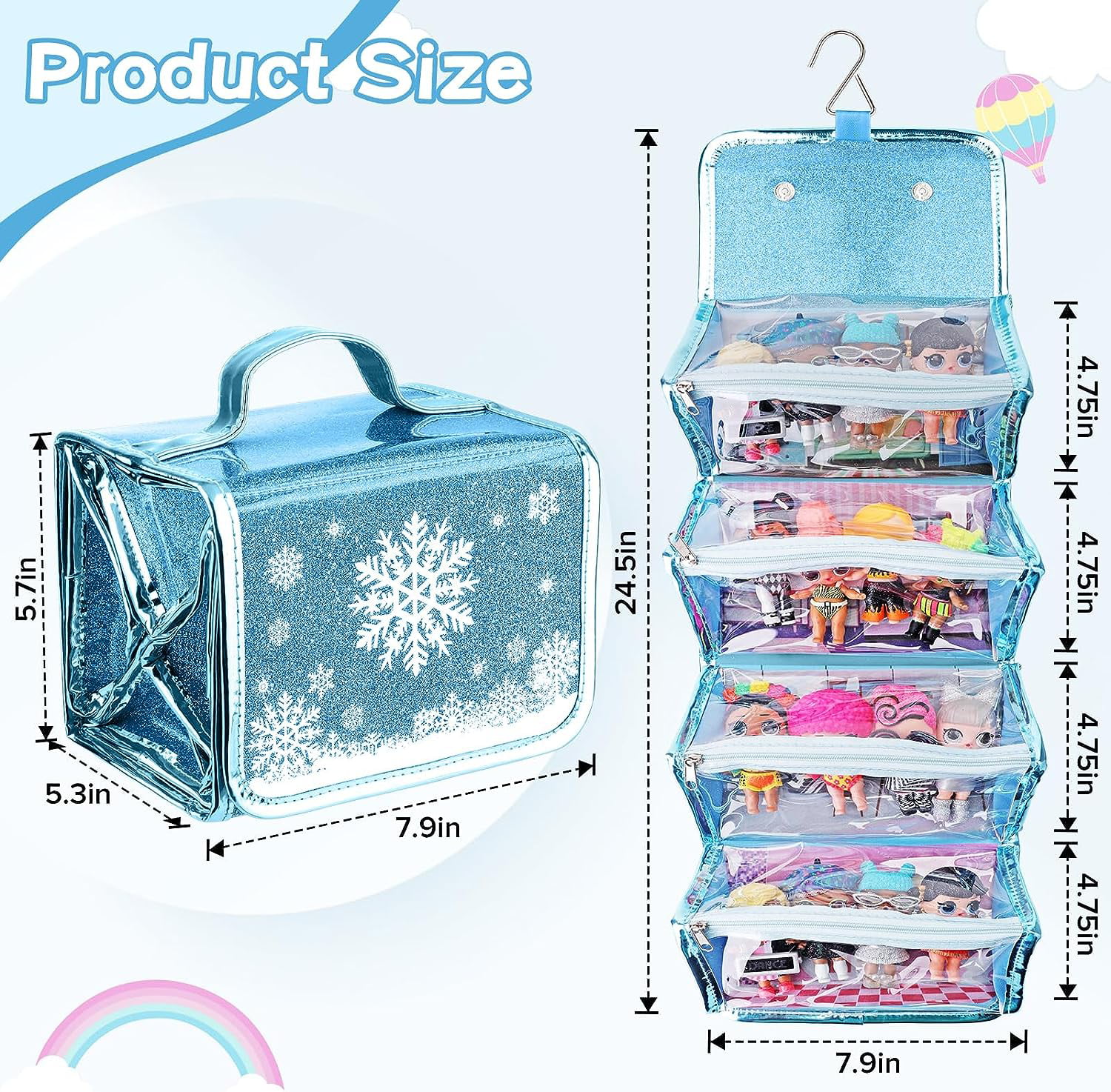 Organizer Storage Case Compatible With Lol 64836e7c Glitter Doll (crystal)  Case Only - Storage Bags - AliExpress
