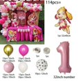 thumbnail image 4 of 1 juego de decoraciones de cumpleaños de Paw Patrol con dibujos de perros Chase Marshall Skye, juego de globos de papel de aluminio, suministros para fiestas infantiles, juguetes de regalo, 4 of 5