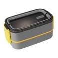 thumbnail image 4 of yuksok Double Layer Lunch Box Large Capacity Food Container for Office Home Camping Grey, 4 of 9