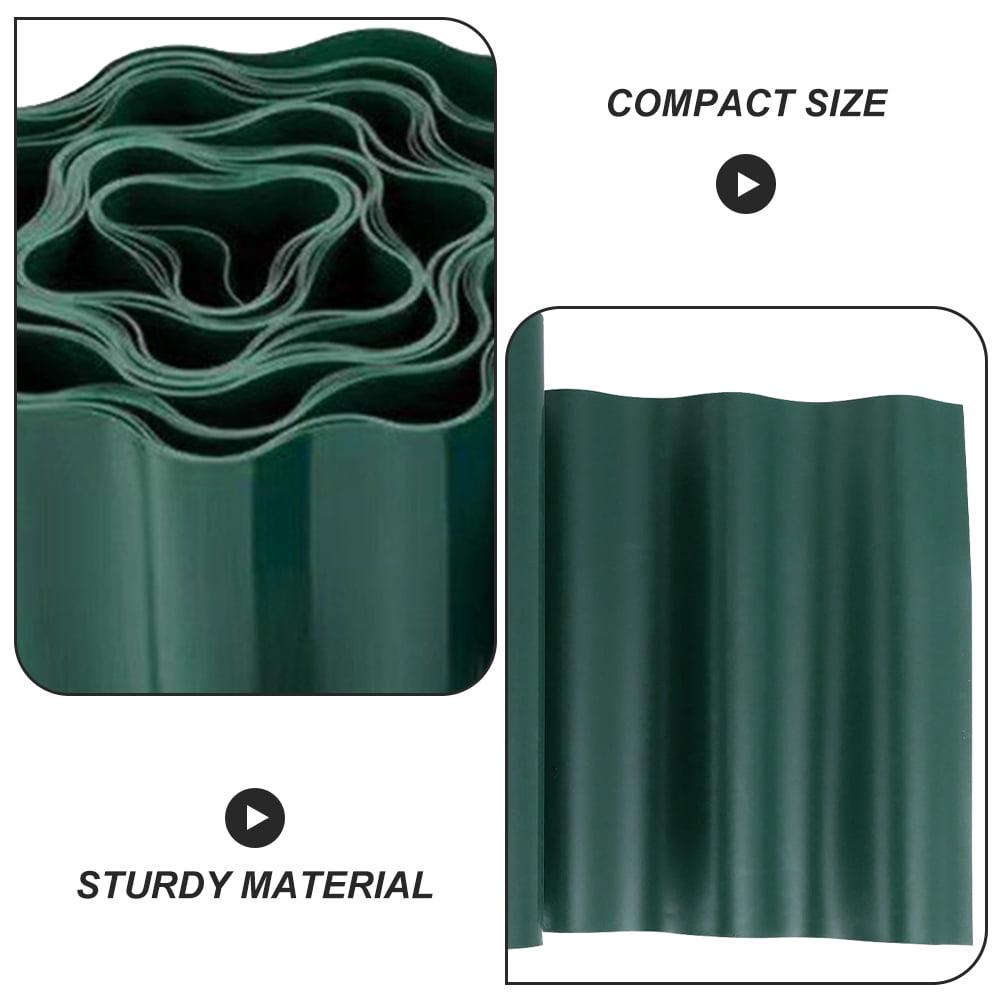 LEORX 2 Rolls Garden Landscape Edging Border Dark Green for Balconies