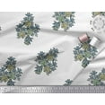 thumbnail image 2 of Soimoi Silk Fabric Leaves & Floral Block Fabric Prints by Yard 42 Inch Wide, 2 of 3