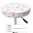 thumbnail image 4 of Pofeuu Easter Colorful Rabbit Print Round Bar Stool Covers - Super Soft and Washable Elastic Stool Cushion Slipcover Easy Clean Velvet-13 inch, 4 of 7