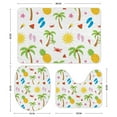 thumbnail image 3 of GZHJMY Bathroom Mat set of 3， Cute Summer Beach Crab Coconut Tree Season Seamless 3 Pieces Bath Mats Set for Bathroom, Vintage Style Non-Slip Washable Cover Floor Rug Decorations for Bathroom, 3 of 6