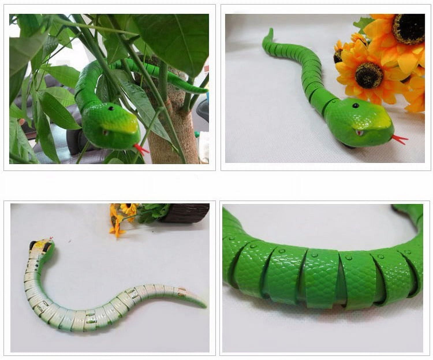 PlayWorld Realistic RC Snake With Egg Shaped Controller (Green)
