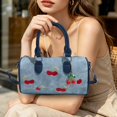 thumbnail image 2 of AJKHSAHDFJ Printed Women's Tote Bag, Cherry Heart-Shaped Shoulder Bag, Shoulder Tote, Chain Strap, Suitable for Any Occasion, Fashionable and Versatile,Black,Fashion, 2 of 7
