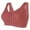 Brown, variant on Bras for Women Plus Size Front Closure No Underwire Comfort Senior Wireless Snap Closing Bras Gray 3XL(44)