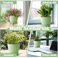 thumbnail image 7 of HXRH 6 Pack Indoor Plant Pots,Plastic Planters with Saucers & Drain Holes,Resin Flower Pots,Medium to Small 7.5/6.5/5.5/4.9/4.2/3.5 Inch,for All Different Types of Plants (Green), 7 of 7