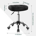 thumbnail image 3 of Taburete giratorio BFTOU negro minimalista con rueda regulable en altura, 3 of 7