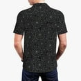thumbnail image 4 of Balery Spider Web Black Printed Men’s Short Sleeve Polo Shirt, Midweight Men's Shirt,Golf Polo shirts -Medium, 4 of 9
