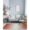 thumbnail image 4 of Red Ombre Area Rug 3x5ft Woven Runner Rug, Modern Gradient Abstract Art Washable Living Room Hallway Bedroom Kitchen Carpet with Tassels, Non-Shedding Indoor Outdoor Throw Door Mat for Entryway, 4 of 5