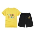 thumbnail image 4 of Gelikeya Toddler Girl Summer Clothes Girl Clothes Size 7-8 Girls Summer Outfits Size 7/8 Vacation Shorts Girls Cute Clothes for Tweens (Yellow, 2-3 Years), 4 of 5