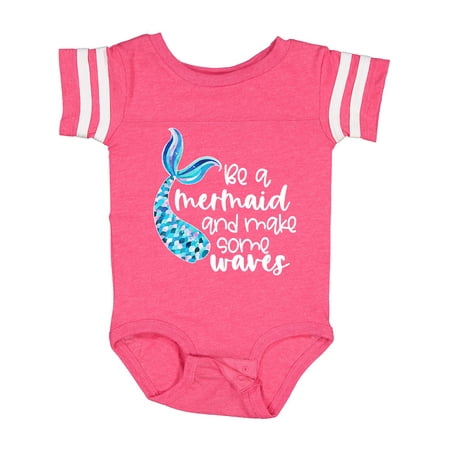 

Inktastic Be a Mermaid and Make Some Waves with Blue Mermaid Tale Boys or Girls Baby Bodysuit