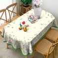 thumbnail image 2 of Oval Tablecloth, Easter Table Cloth Oval 60x84 inch, Spring Floral and Bunny Dining Table Cloths Indoor or Outdoor Holiday Spring Table Decorations for Dinner Holiday Parties, 2 of 6