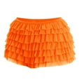 thumbnail image 6 of Women Sexy Ruffle Shorts With Bow Soild Color Party Shorts Short Skirt Low Waist Layered Shorts, 6 of 7