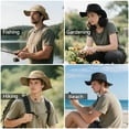 thumbnail image 5 of OZERO Sun Hat for Men Women: Fishing Hat Wide Brim Bucket Boonie Hats UV Protection for Summer Beach Hiking Safari Travel, 5 of 7
