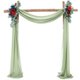 thumbnail image 1 of Tela para drapeado con arco de boda, 2 paneles, decoración para ceremonia de boda, recepción, despedida de soltera, bautismo, fiesta de cumpleaños, bautizo, banquete, 1 of 6