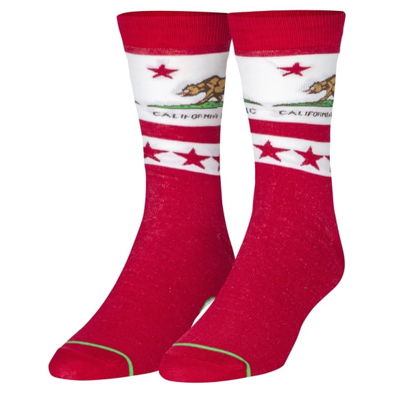Crazy Socks Cali Vibes Fun Print Novelty Crew Socks for Men