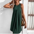 thumbnail image 4 of Fankiway Robe d'Été Décontractée Sans Manches pour Femmes, Épaules Dénudées, Col Rond, Grande Taille, 4 of 4