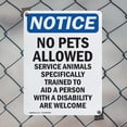 thumbnail image 5 of (2 Pack) No Pets Allowed Service Animals Welcome OSHA Notice Sign 18 Inch X 24 Inch Indoor / Outdoor Rust-Free Aluminum Metal Signs for Workplace, Workshop, and Construction Site, Made, 5 of 8