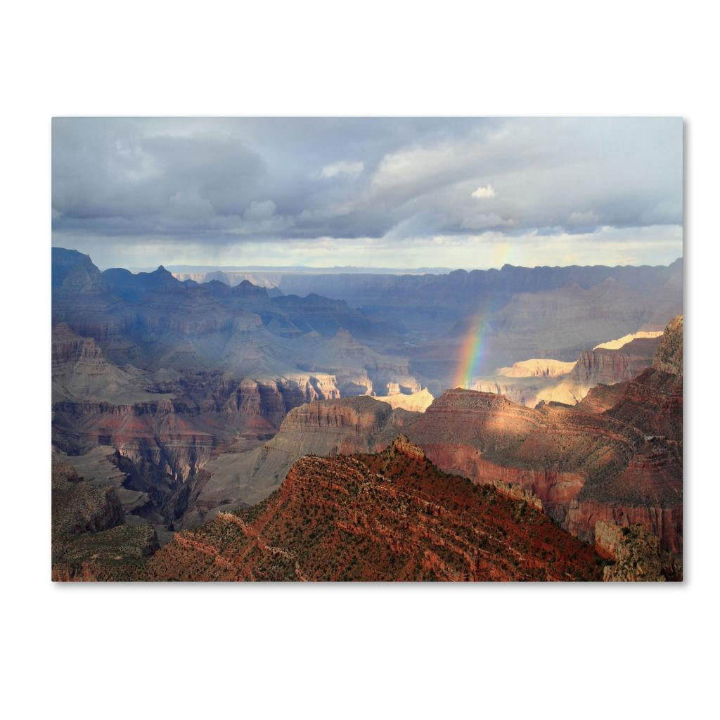 Trademark Fine Art "Grand Canyon Rainbow" Canvas Art by Pierre Leclerc