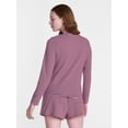 thumbnail image 4 of Joyspun Women’s Henley Sleep Top, Sizes S-3X, 4 of 7