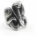 thumbnail image 5 of K-KED Vintage Exaggerate Snake Shaped Stainless Steel Boiled Black Rings Size 8-13, 5 of 6