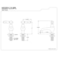thumbnail image 2 of Kingston Brass KS3202PL Restoration Basin Tap Faucet, Polished Brass, 2 of 2