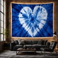 thumbnail image 6 of Indigo and White Heart Design Tapestry, 6 of 7