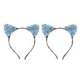 thumbnail image 2 of 2 uds., Flor de papel, de gato, accesorios para el cabello, disfraz de , diadema, accesorios para fotografía Azul Salvador Diadema de orejas de gato, 2 of 10