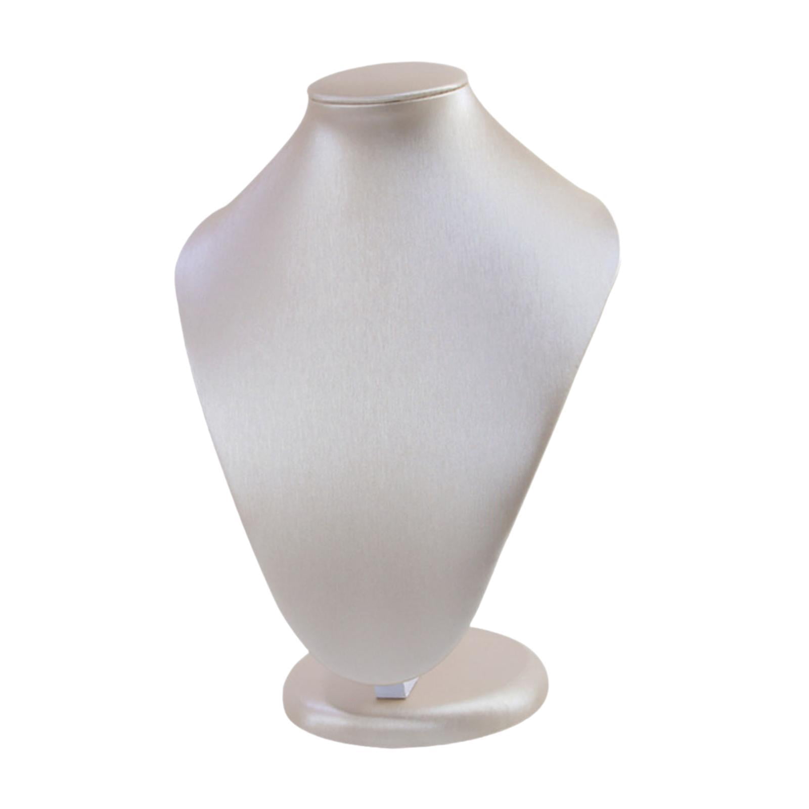 Milageto Necklace Display Stand Desktop Necklace Mannequin Jewelry Display Bust Stand L