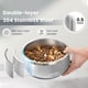 thumbnail image 2 of Dog Bowl Pawaii, comida para perros, cuenco para agua, acero inoxidable, 1 L, 2 of 9