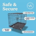 thumbnail image 6 of Vibrant Life 24 in Foldable Metal Dog Training Crate with Divider Panel and Leak-Proof Tray, 6 of 10
