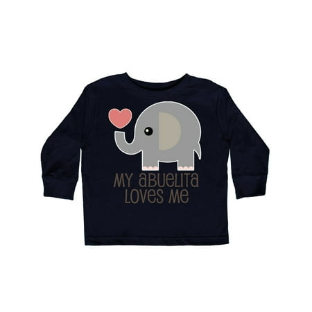 

Inktastic My Abuelita Loves Me Grandchild Gift Gift Toddler Boy or Toddler Girl Long Sleeve T-Shirt