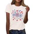 thumbnail image 4 of Vetsdori USA Years Anniversary T Shirts for Women Casual Graphic Pullover Summer Patriotic Independence Day Fourth of July,Fashion Crew Neck Womens Blouses Short Sleeve, 4 of 7