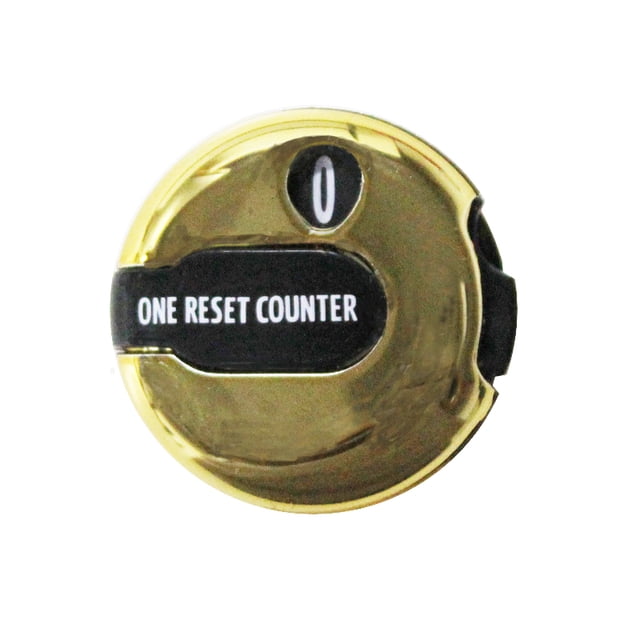 Compteur de Score de Golf Clip de Chapeau de Golf Mini Portable Réinitialisation à une Touche jusqu'à 12 Temps Outil de Jeu Accessoires de Golf Doré