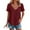 Wine, variant on Yubnlvae Women's Scalloped V-Neck T-Shirt - Summer Casual Short Sleeve Blouse | Lightweight Breathable Cotton for Beach & Vacation Bronze, S